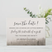 Rustic Forest Misty Landscape Wedding Save The Date (Staand voorkant)