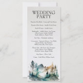 Rustic Forest Mountain Wedding Programme (Dos)