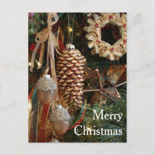 Rustic Forest Ornamenten kerstboom Feestdagenkaart