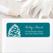 Rustic Forest Pine Cones Wedding Etiket (Insitu)