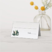 Rustic Forest Pine Trees Place Card (Achterkant)