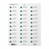 Rustic Forest Pine Trees Waterverf Modern script Etiket (Full Sheet)