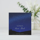 Rustic Forest Sterrennacht Wedding Save the Date I Kaart (Staand voorkant)
