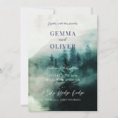 Rustic Forest Waterverf Wedding Kaart (Voorkant)