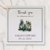Rustic Forest Wedding Dank je wel Bedankjes Labels (Voorkant)
