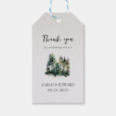 Rustic Forest Wedding Dank je wel Cadeaulabel (Voorkant)