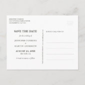 Rustic Forest Wedding Enregistrer La Date Carte Po (Dos)