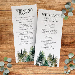 Rustic Forest Wedding Programma