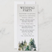 Rustic Forest Wedding Programma (Achterkant)