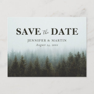 Rustic Forest Wedding Save the Date Briefkaart