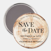 Rustic Forest Wedding Save the Date Magnet Magneet (Voorkant / Achterkant)