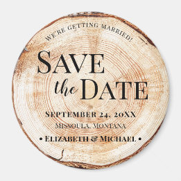 Rustic Forest Wedding Save the Date Magnet Magneet