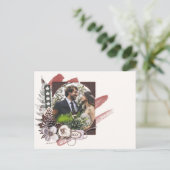 Rustic Forest Winter Wedding Foto bedankt Briefkaart (Staand voorkant)