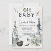Rustic Forest Woodland Beer Baby shower (Voorkant)