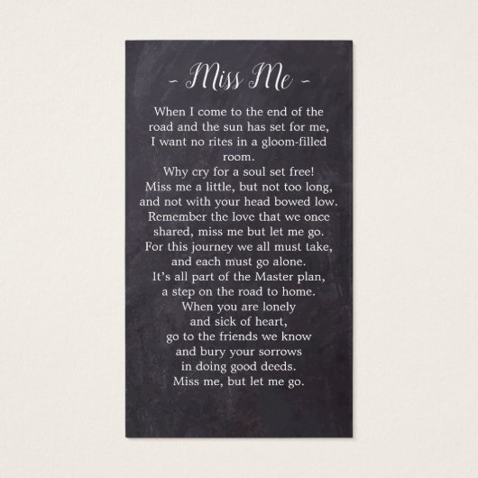 Rustic Forever dans nos coeurs carte de prière com (Dos)