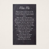 Rustic Forever in ons hart Memorial Prayer Kaart (Achterkant)