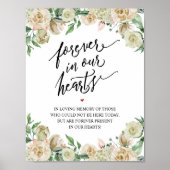 Rustic Forever in ons hart Memorial Sign Poster (Voorkant)