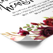 Rustic Forever in ons hart Memorial Sign Poster (Hoek)