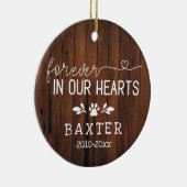 Rustic Forever in ons hartenhandje Keramisch Ornament (Rechts)