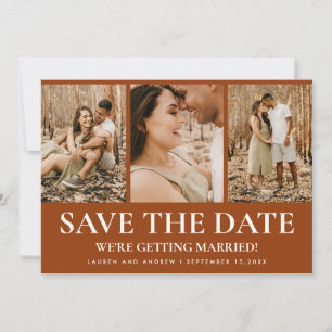 Rustic Foto Boho Terracotta Burnt Sinaasappel Wedd Save The Date