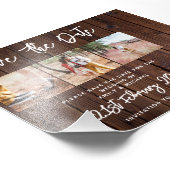 Rustic FOTO sparen de Datum van de Wuwelijksoveree Foto Afdruk (Hoek)