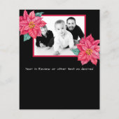 Rustic Foto Vakantie Jaaroverzicht Poinsettia (Achterkant)