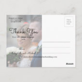 Rustic Foto van Chic Modern Wedding Bedankt Briefkaart (Achterkant)