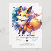 Rustic Fox Birthday Kaart (Voorkant / Achterkant)