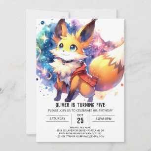 Rustic Fox Birthday Kaart
