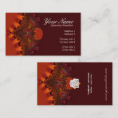 Rustic Fractal Elegance Visitekaartje (Voorkant / Achterkant)