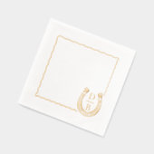 Rustic Frame Western Horseshoe Monogram Wedding (Gauche)