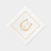 Rustic Frame Western Horseshoe Monogram Wedding (Droite)