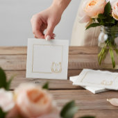 Rustic Frame Western Horseshoe Monogram Wedding Folie Servetten