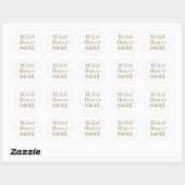Rustic Free Spirit Botanical Typography Ronde Sticker (Vel)