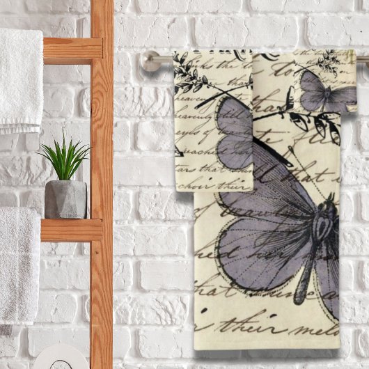 rustic french country scripts paris eiffel tower bad handdoek