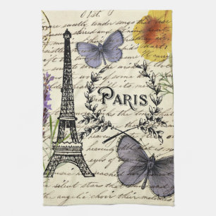 rustic french country scripts paris eiffel tower theedoek