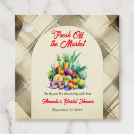 Rustic Fresh Off-the-Market Fruit Vrijgezellenfees Bedankjes Labels