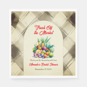 Rustic Fresh Off-the-Market Fruit Vrijgezellenfees Servet