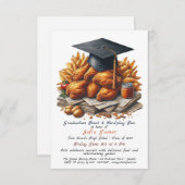 Rustic Fried Poulet Graduation Party Invitation (Devant / Derrière)