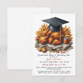 Rustic Fried Poulet Graduation Party Invitation (Devant / Derrière)