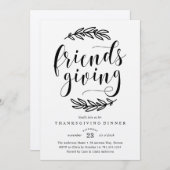 Rustic Friends Giving Dinner Uitnodiging (Voorkant / Achterkant)