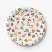 Rustic Fruits Pattern Papieren Bordje (Voorkant)