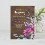 Rustic Fuchsia Floral Woodland Wedding (Staand voorkant)