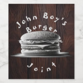 Rustic Fun BBQ Farmhouse Party Wijn Etiket (Enkel label)