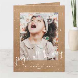 Rustic Fun Jingle All The Way 2 Foto Vakantiekaart Kaart