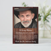 Rustic Funeral dankt u voor de sympathie Bedankkaart (Staand voorkant)