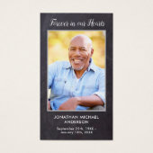 Rustic Funeral Memorial Foto sympathie Kaart gepre (Voorkant)