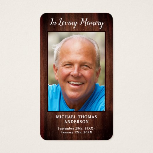 Rustic Funeral Photo carte de prière (Devant)