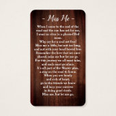 Rustic Funeral Photo carte de prière (Dos)