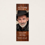 Rustic Funeral Photo Signet de prière (Devant)